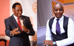 A composite image of MCSK CEO Ezekiel Mutua and Citizen TV Editorial Director Linus Kaikai.